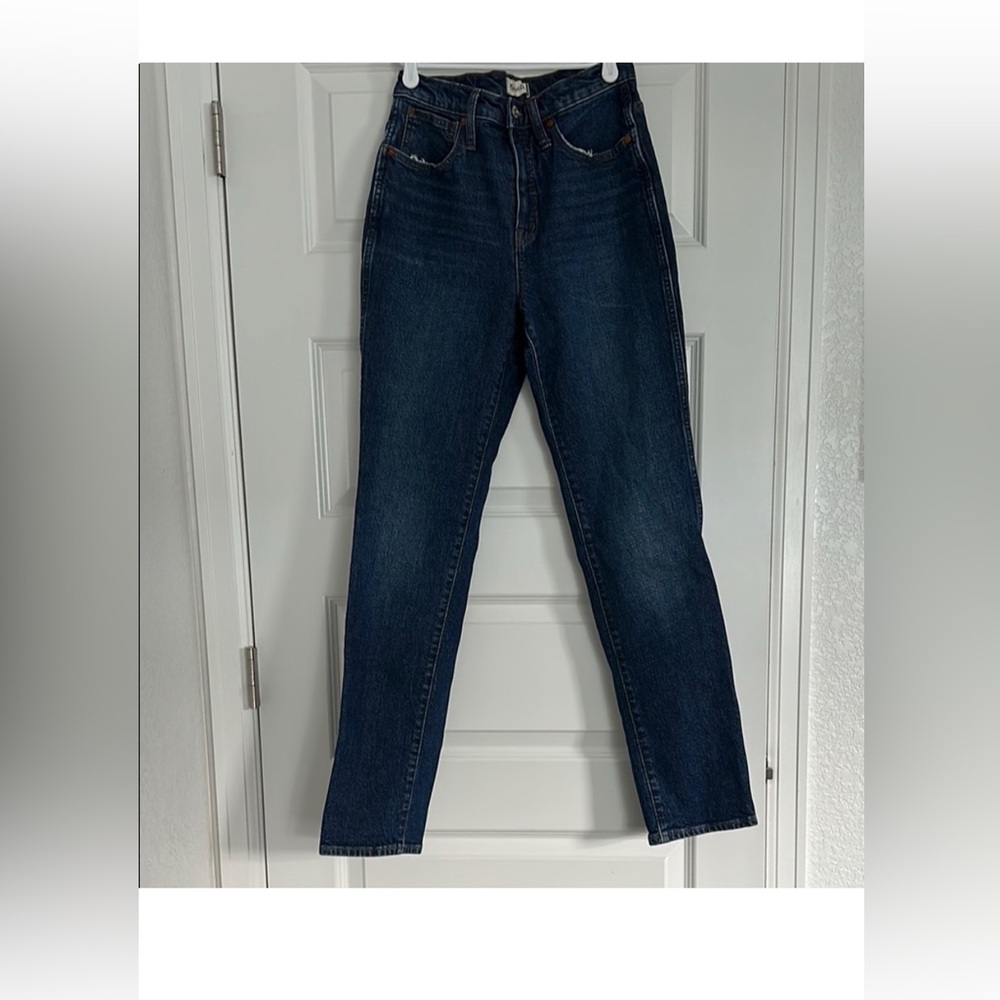 Madewell Stovepipe High Rise Dark Blue Jeans